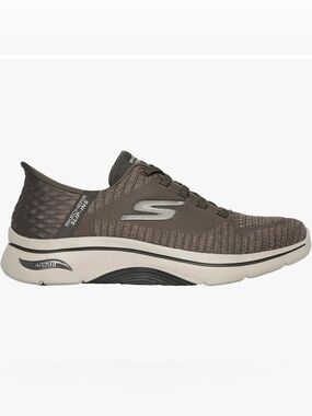 Skechers Relaxed Fit Slip-On Knit Walking Shoe Taupes